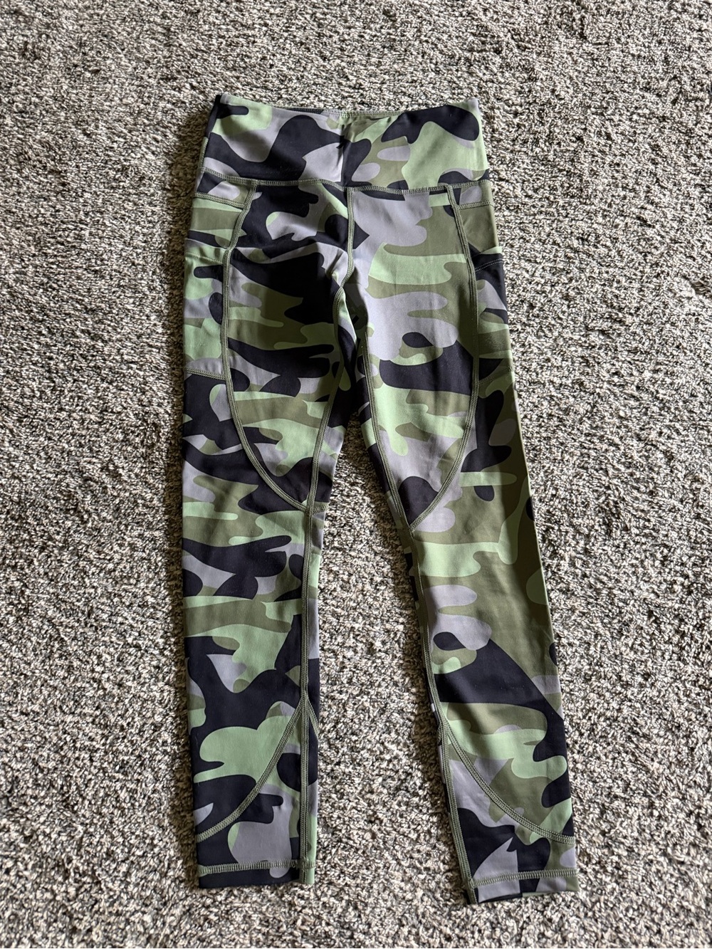 Camo Print Leggings - Green Camo